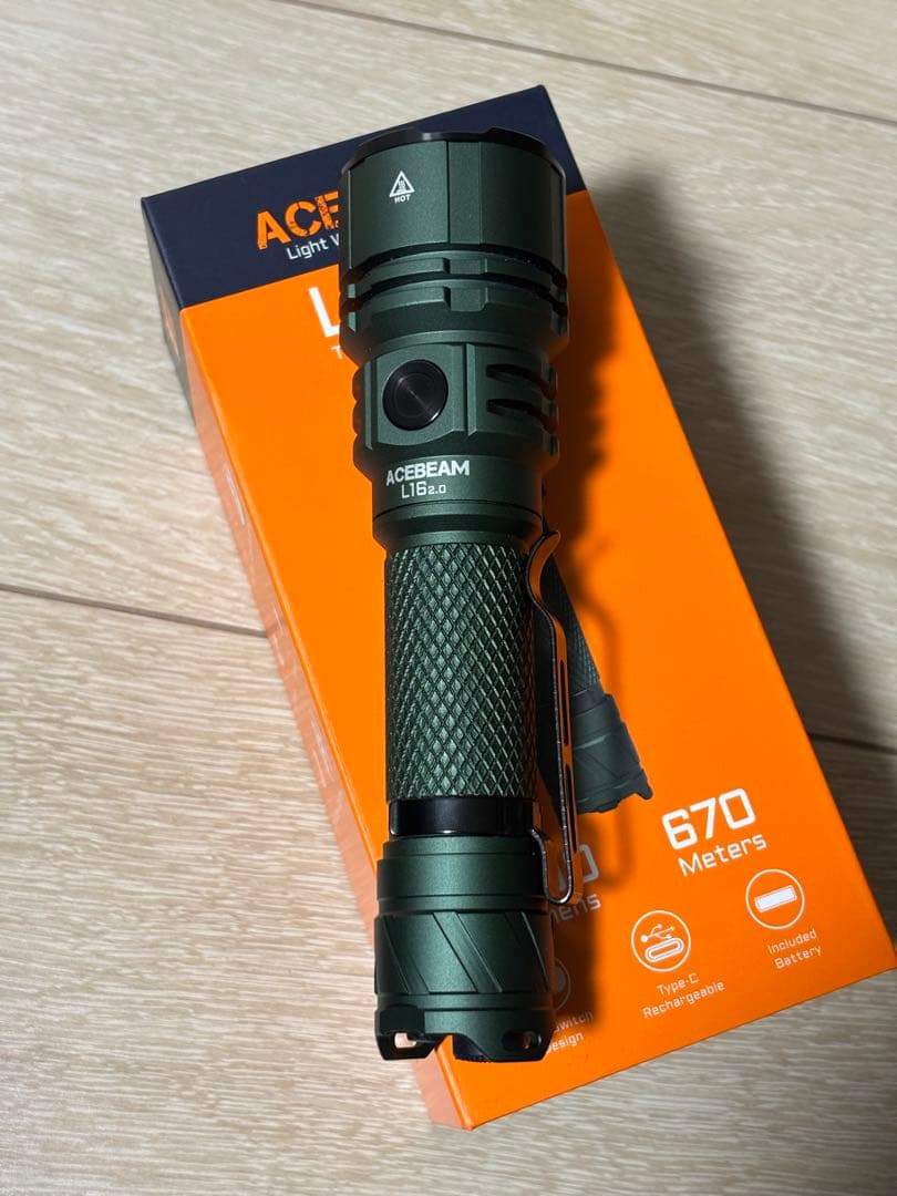 ACEBEAM L16 2.0 Sft40-5000K ODグリーン