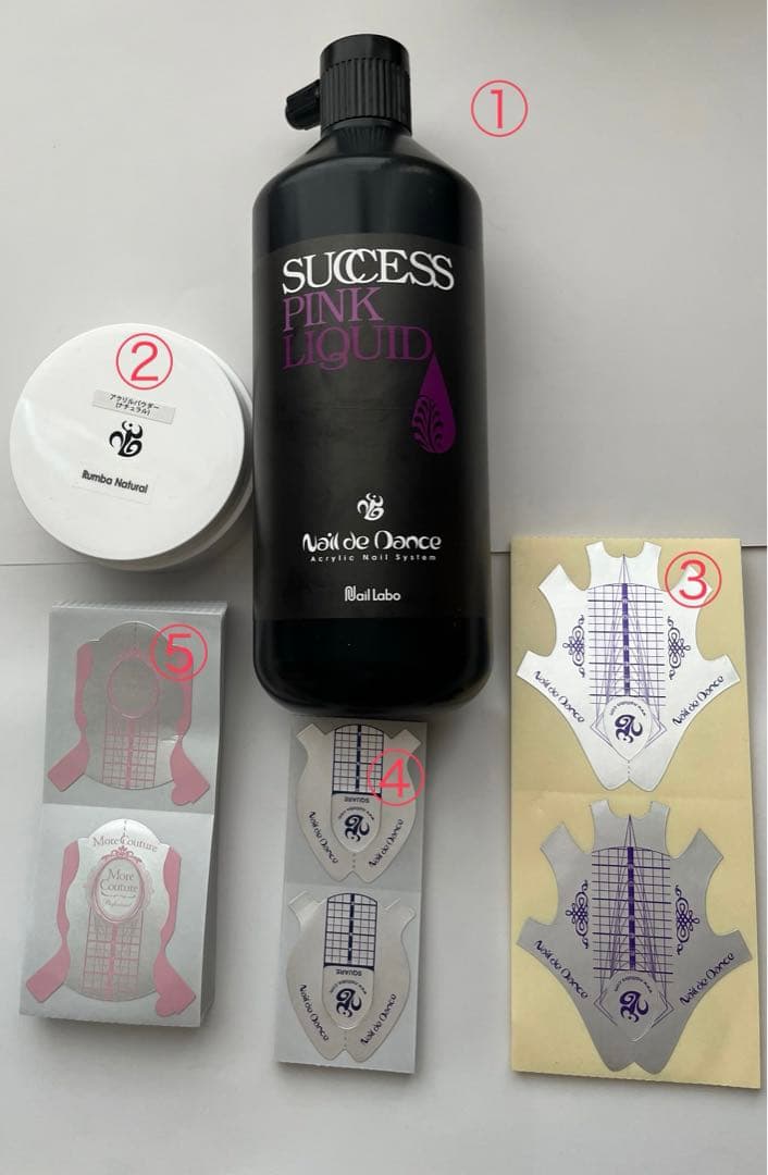 【値下げ】ネイルデダンス　アクリルリキッド、パウダー、フォームセット