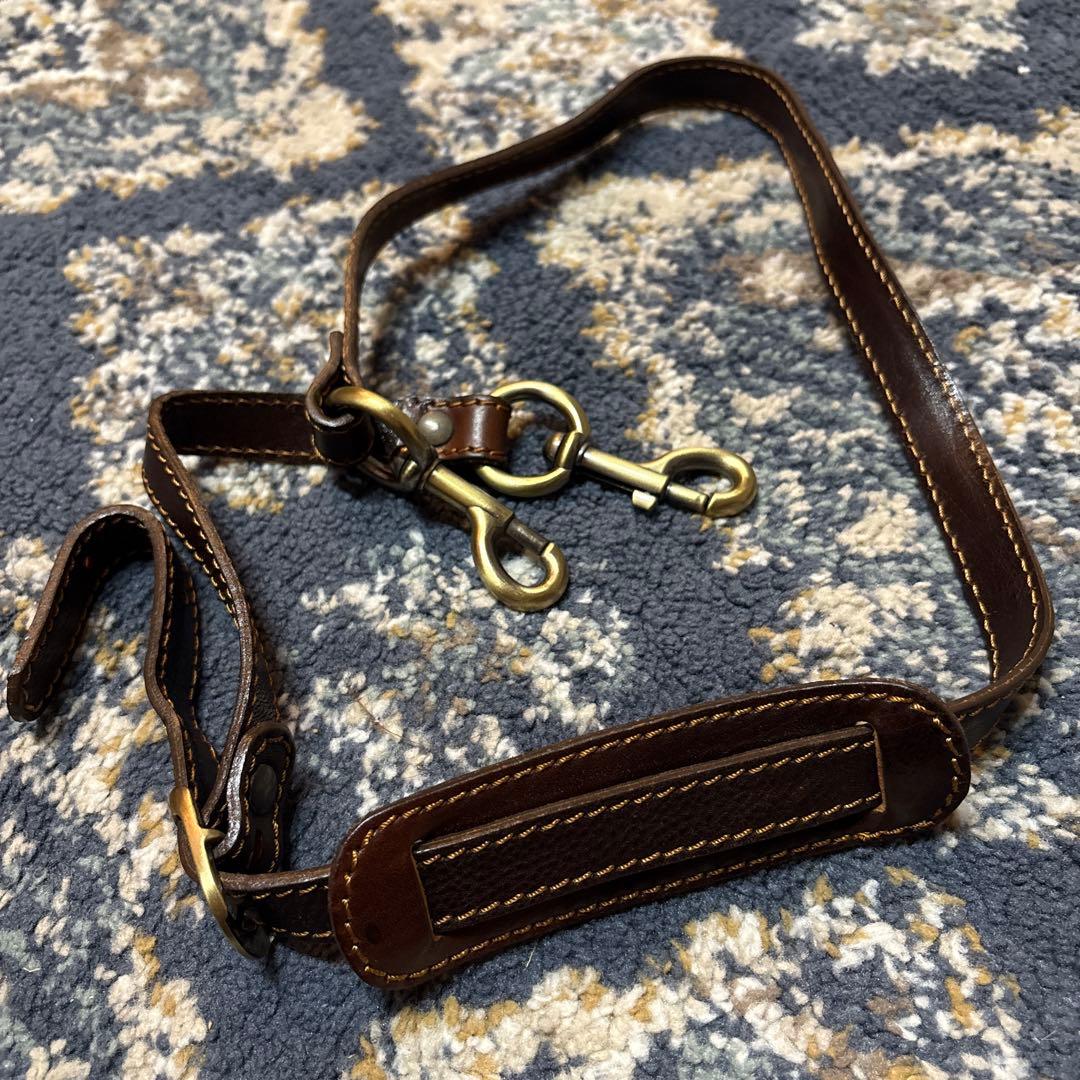 ダークブラウン レザー ボストンバッグ MADE IN ITALY