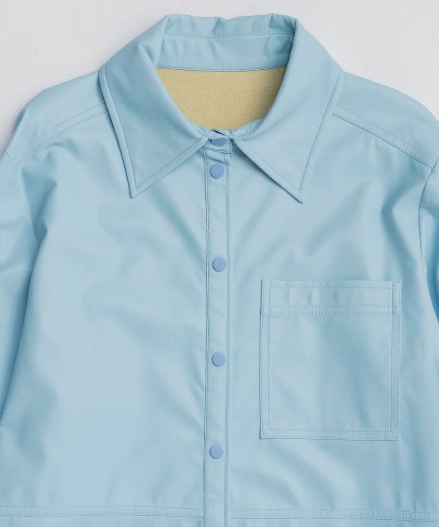 【新品未使用】Vegan Leather Tie Shirt