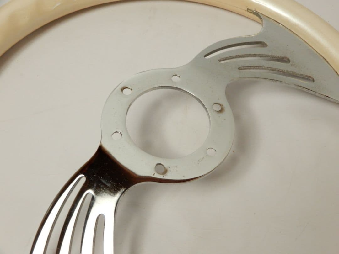 【美品】Junis ウッド ステアリング バタフライ ハンドル 2スポーク