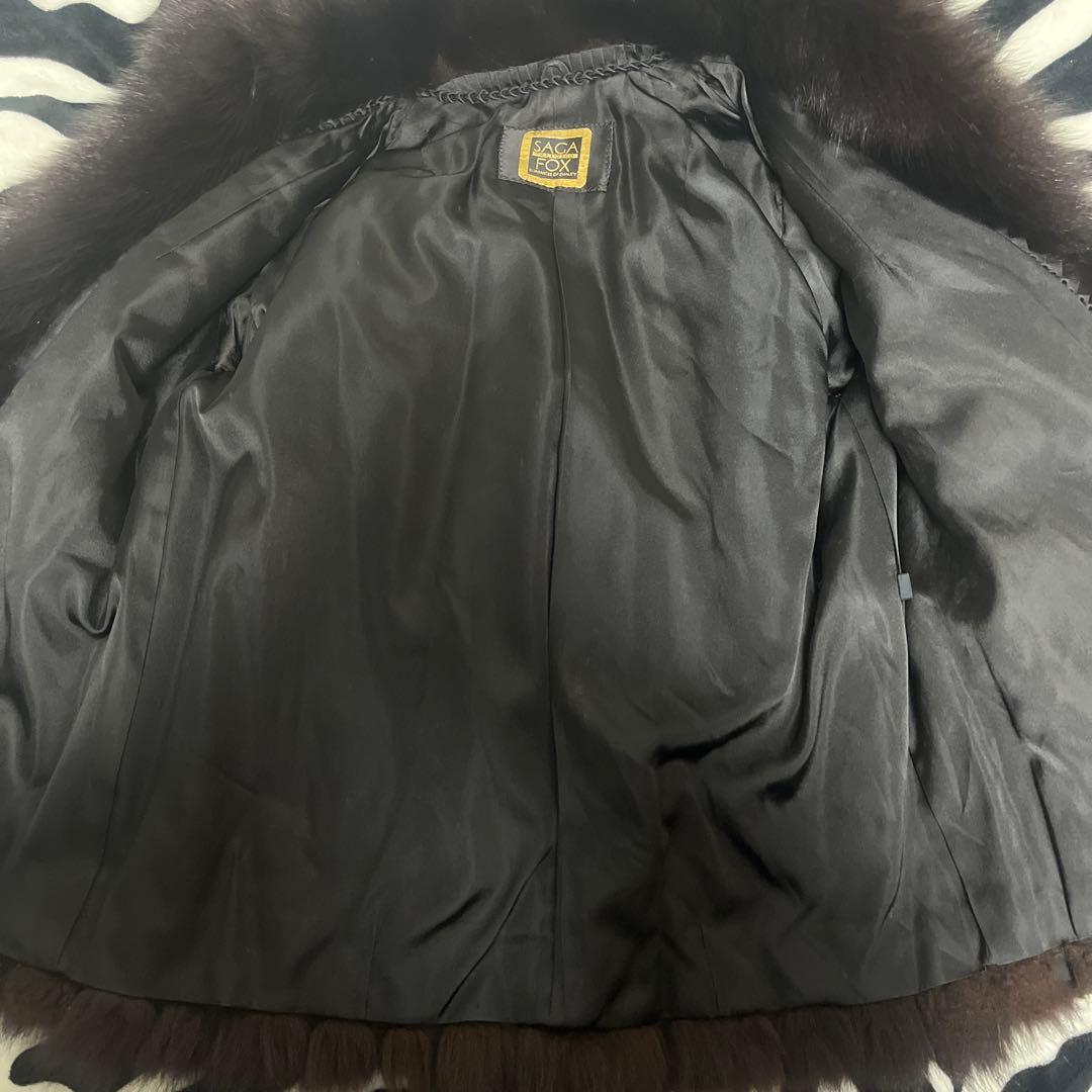 SAGA FOX ダークブラウンファーコート