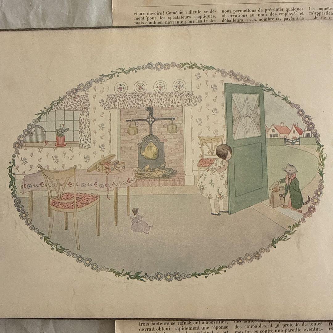 1911年アンティーク美しい絵本フランス語　洋書ジャンクジャーナル古書ルメール