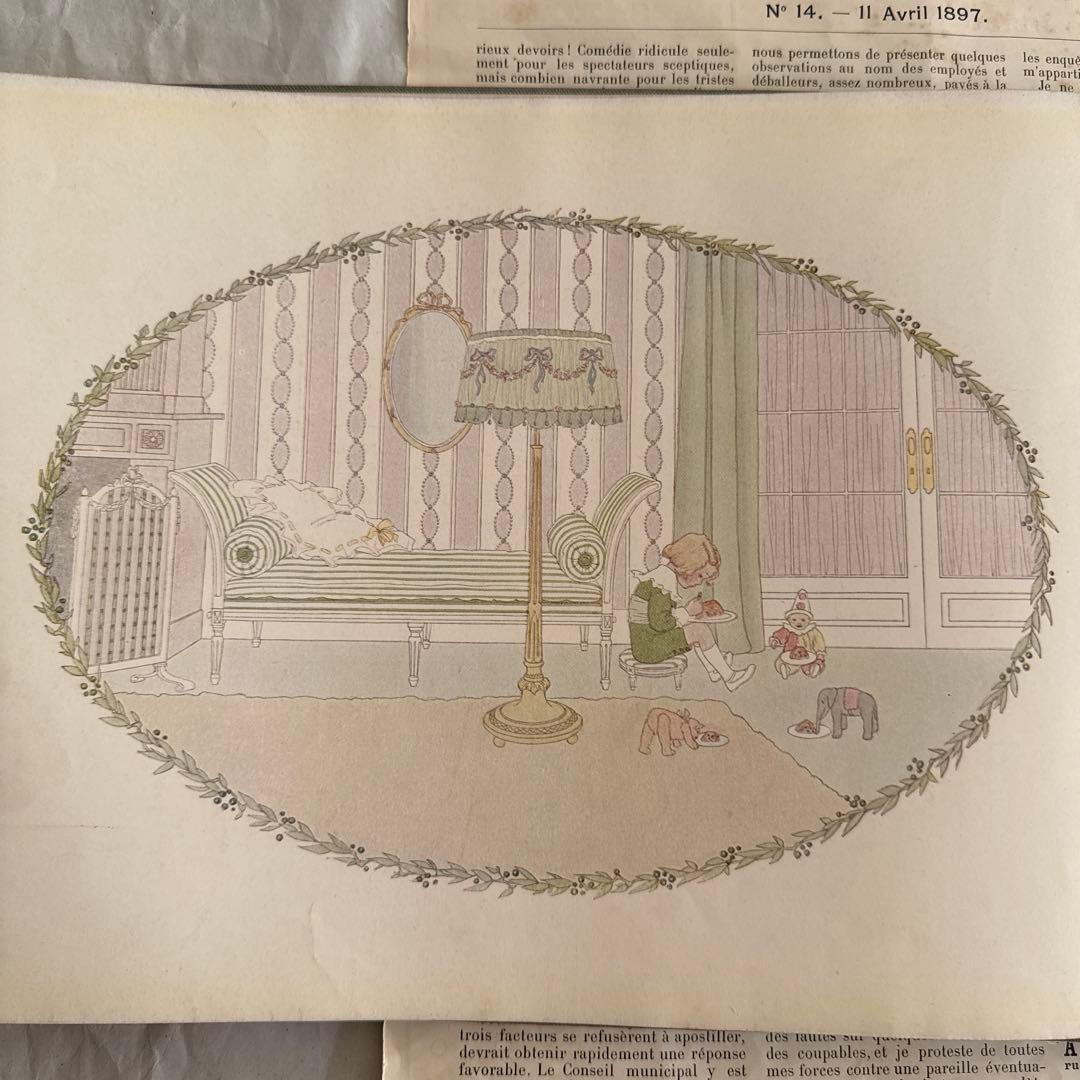 1911年アンティーク美しい絵本フランス語　洋書ジャンクジャーナル古書ルメール