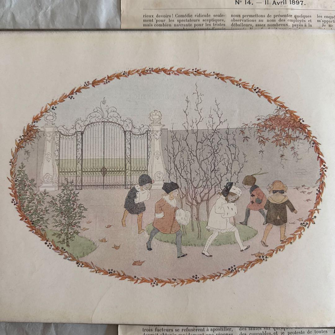 1911年アンティーク美しい絵本フランス語　洋書ジャンクジャーナル古書ルメール