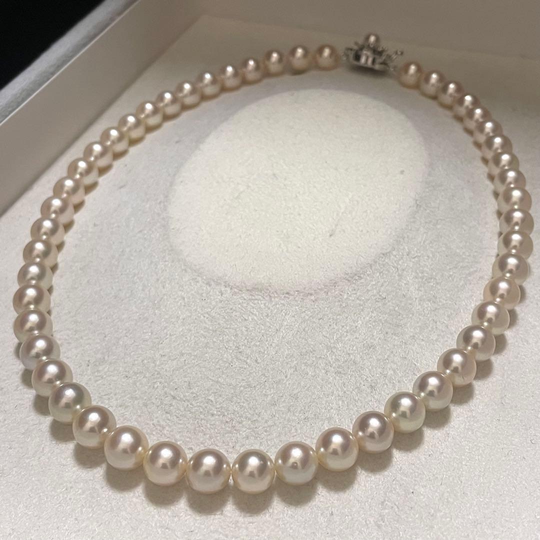 【極美品✨超大珠】 あこや真珠 ネックレス 8.0-8.5 パール 本真珠 テリ