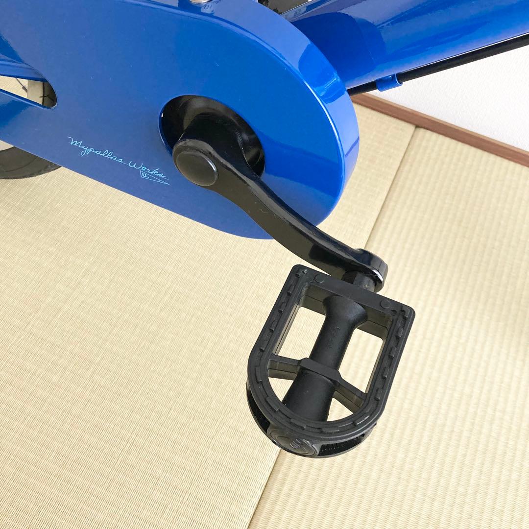 16インチ 子供用自転車 青 カゴ、両側補助輪付き ほぼ未使用 送料込み