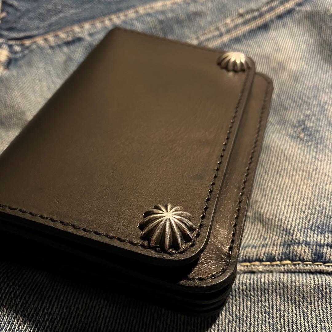 お札が折れない！ミドルトラッカーウォレット アポロコンチョ シルバー925 3層