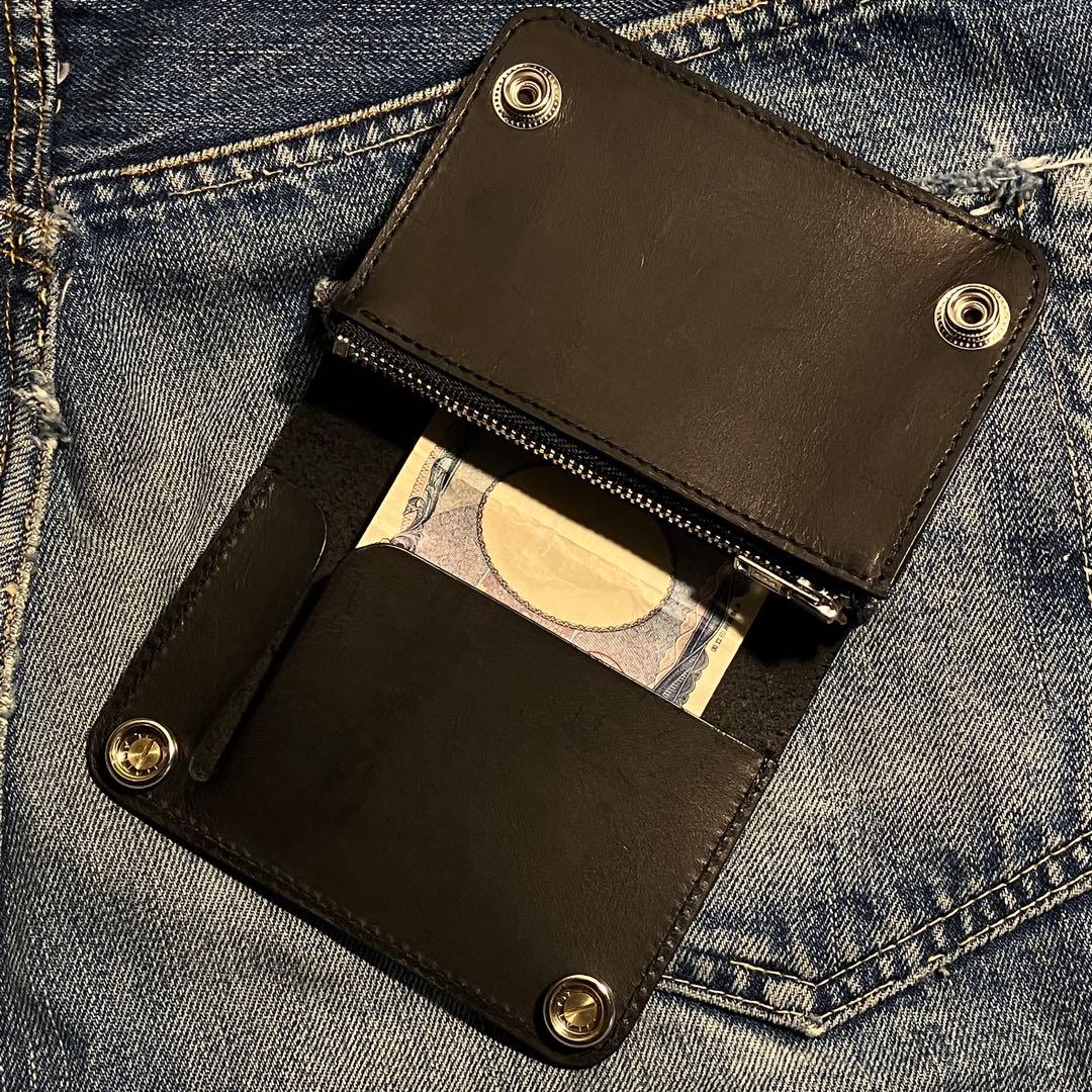 お札が折れない！ミドルトラッカーウォレット アポロコンチョ シルバー925 3層