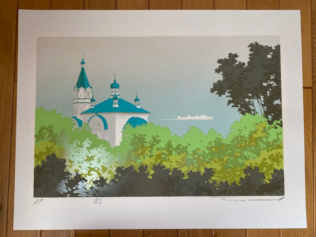 本間武男氏　版画