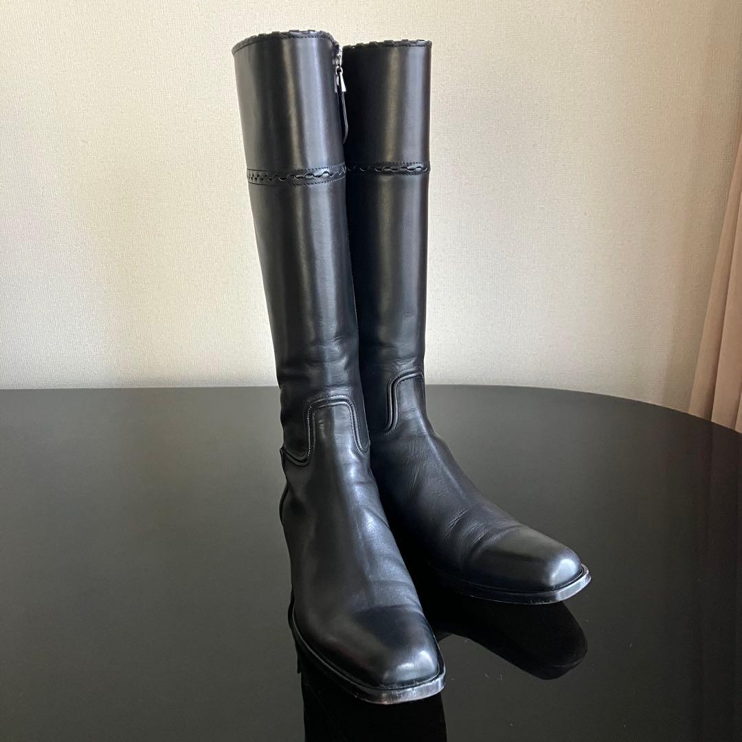 希少　ALAIA レザーロングブーツ　ビンテージ　アズディン・アライア　マドンナ