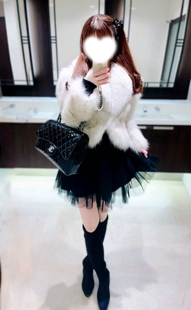 Pinky&Dianne ホワイトファーショートコート 38 ジャンク品