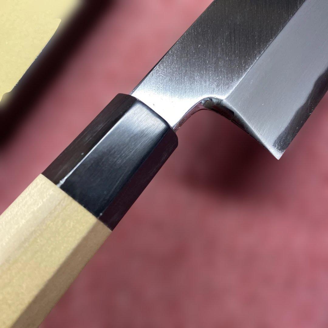 青二鋼　鎌型薄刃包丁　225㎜　7.5寸