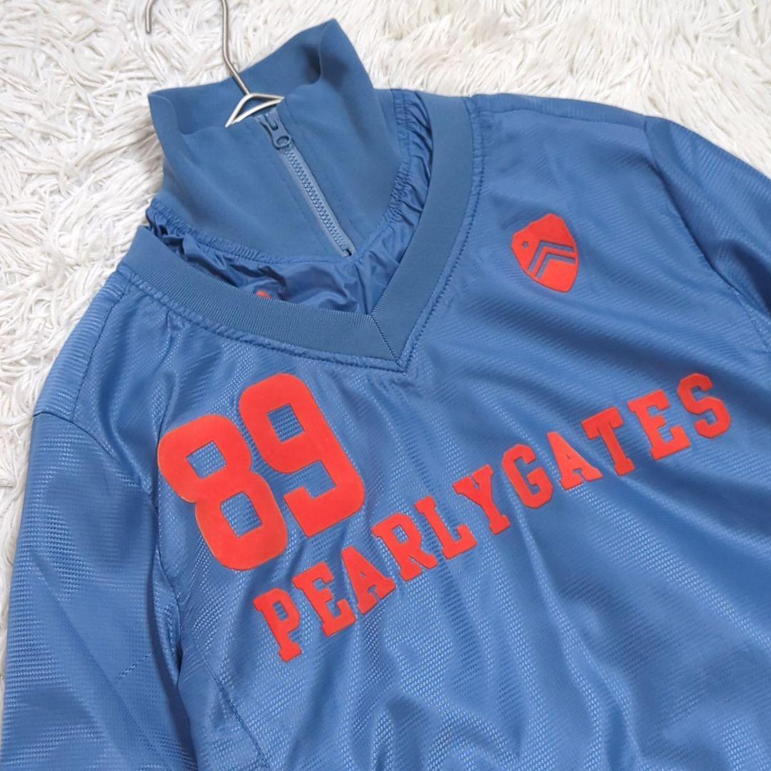 美品 パーリーゲイツ ツインスニード 蓄熱 ジャケット セットアップ 水色