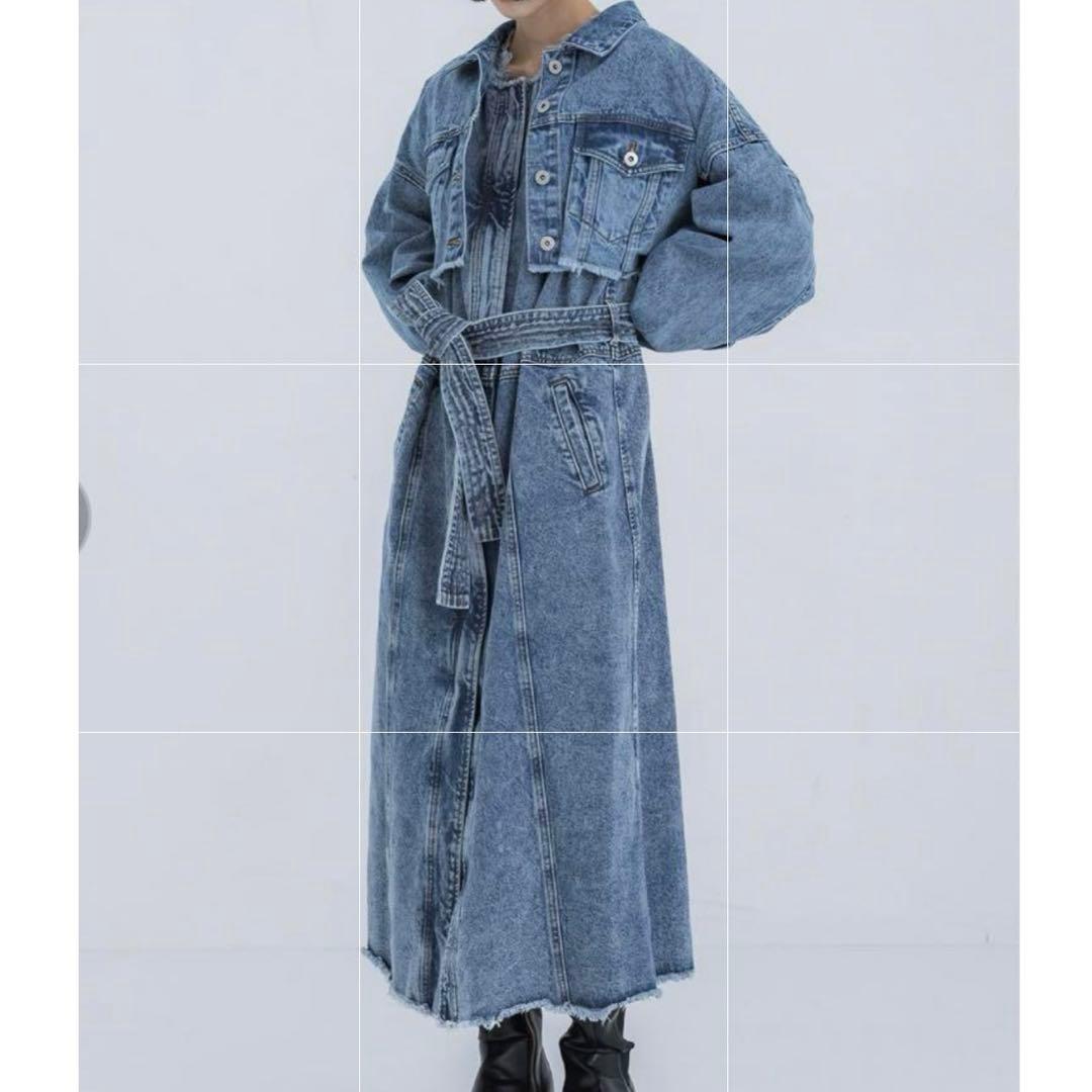新品 アメリ MANY WAY VERSATILE DENIM COAT デニム