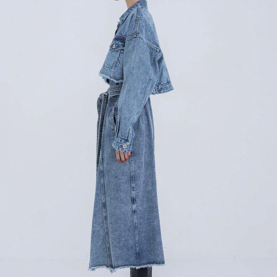 新品 アメリ MANY WAY VERSATILE DENIM COAT デニム