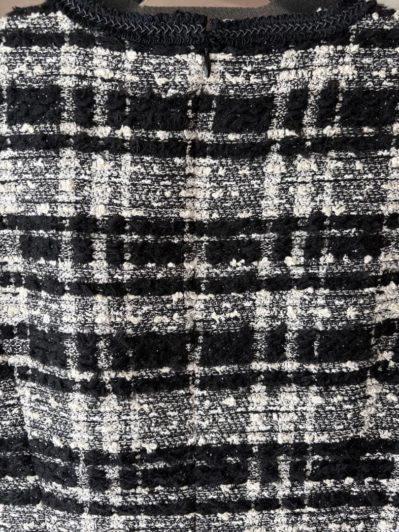 マリアケントツィード・チェック柄半袖ミニドレス