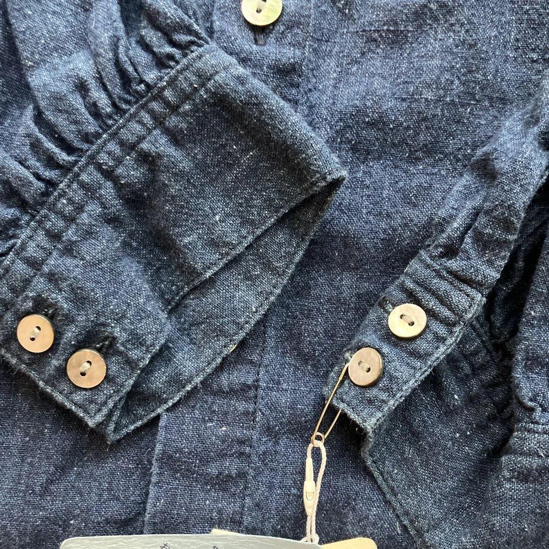 カスリラ　備後絣　長袖シャツ　Ｍ〜Ｌ