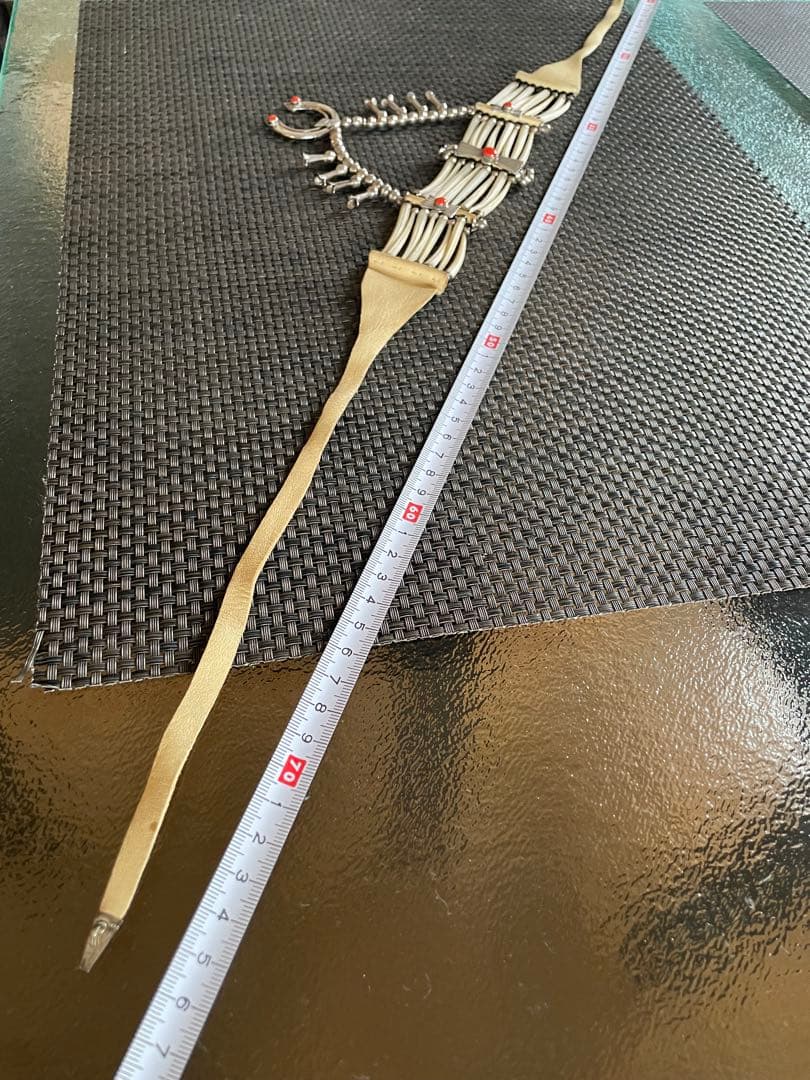 作家物 シルバー925 珊瑚 ボーンチョーカー