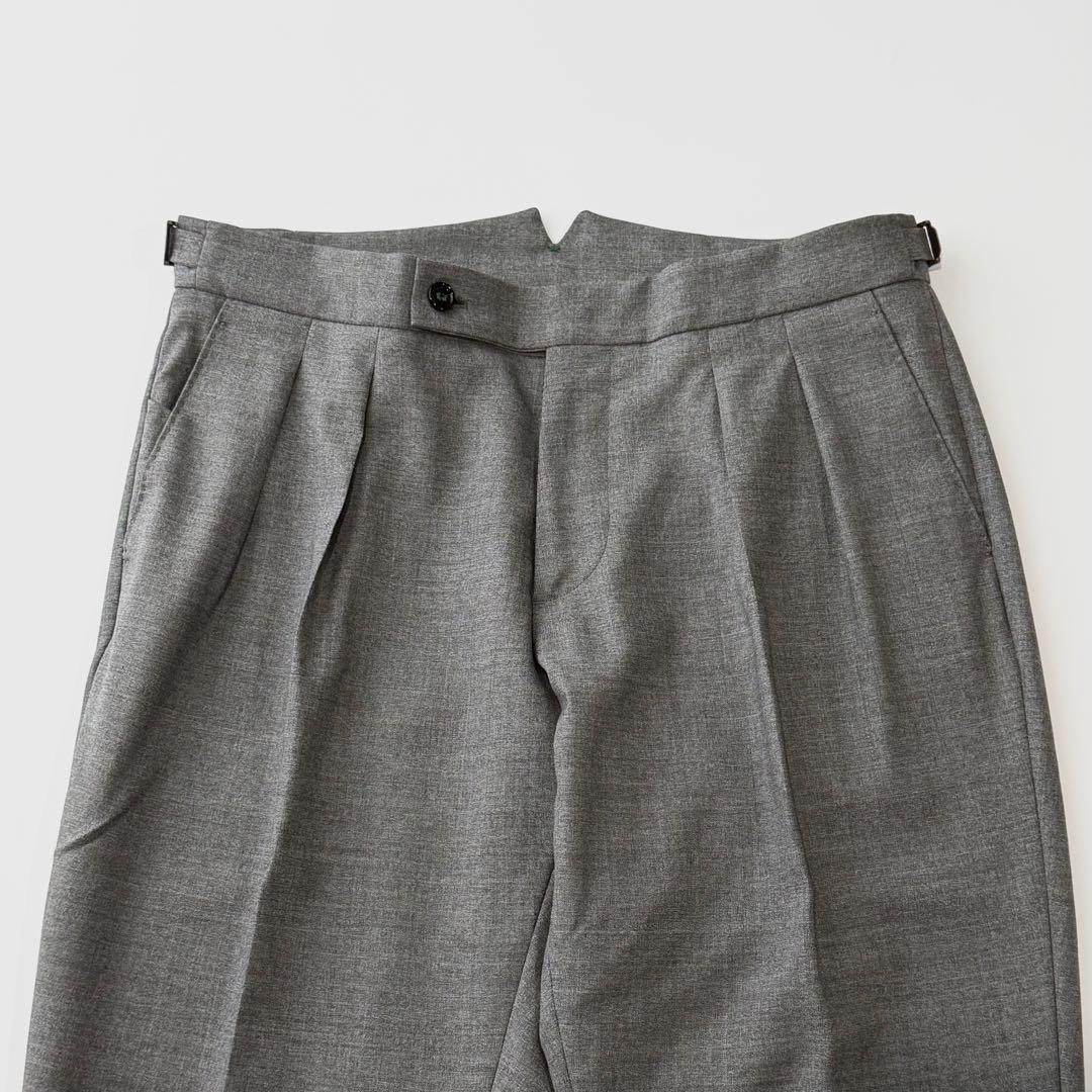 BERWICH ベルウィッチ スコッチ ストレッチ ウール 2プリーツ パンツ
