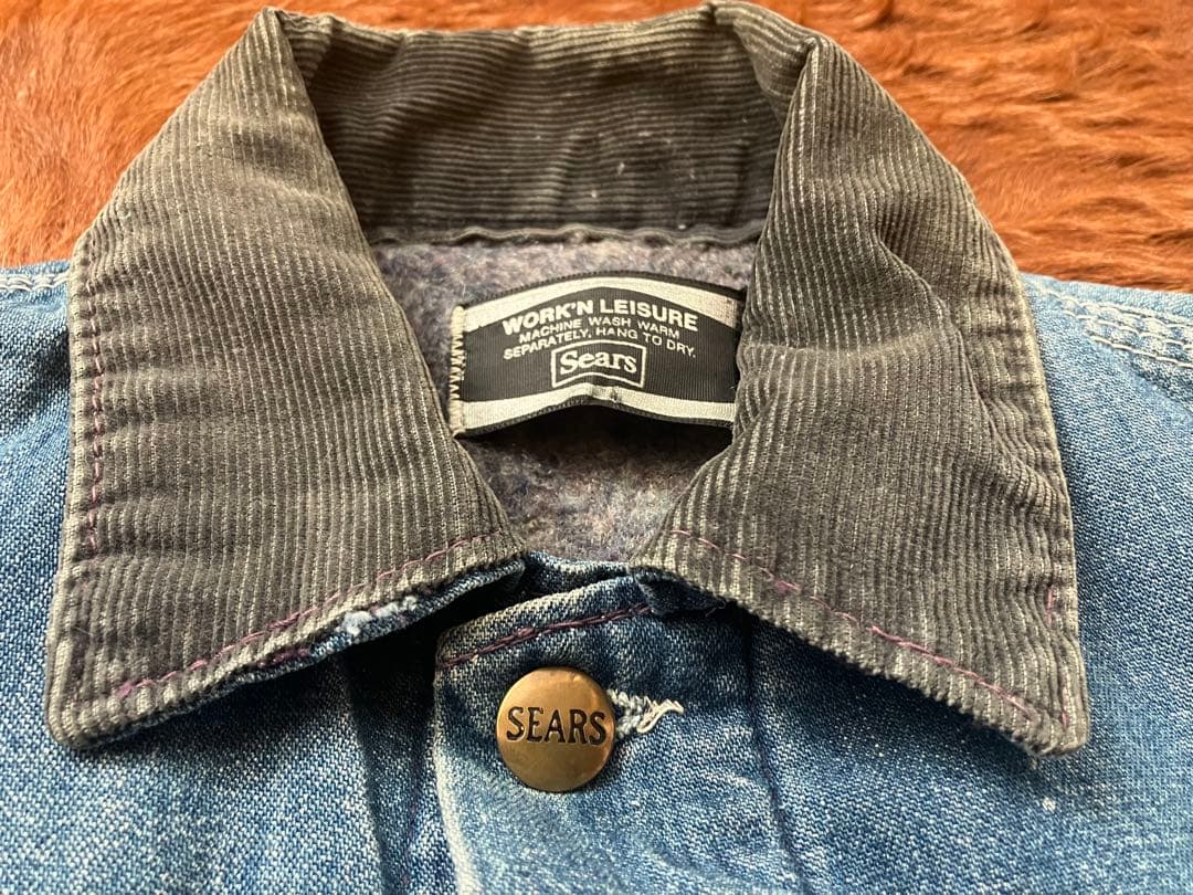 60〜70'S SEARSビンテージデニムカバーオール/シアーズチョアジャケット