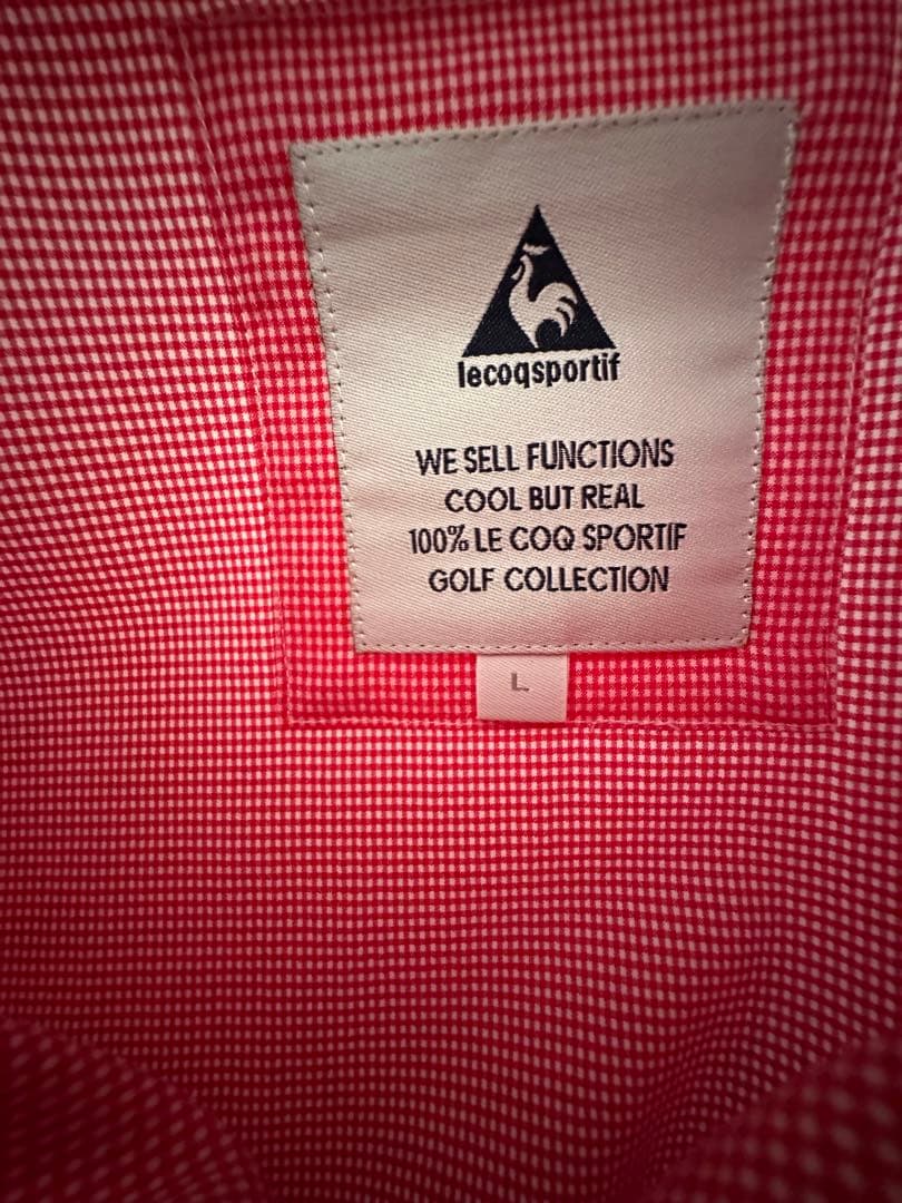 新品未使用：Le Coq Sportif ゴルフピンクチェックジャケット