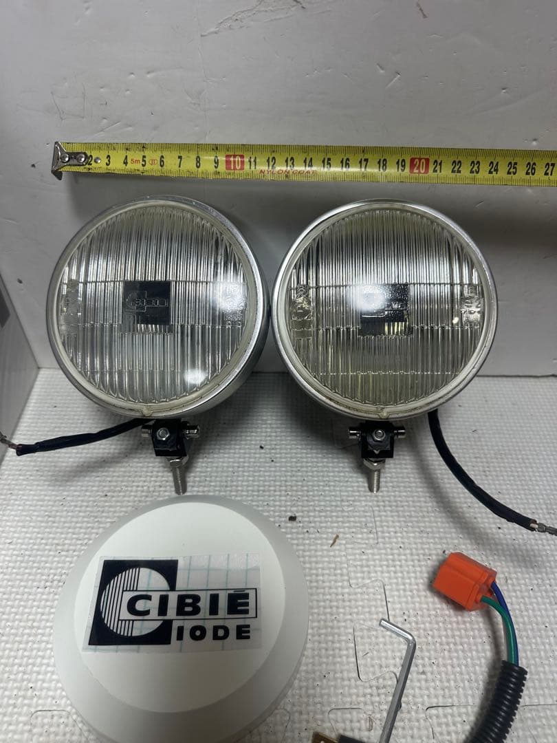 当時物デュアルカウル用CIBIEフォグランプ/ライトカバー付シビエ
