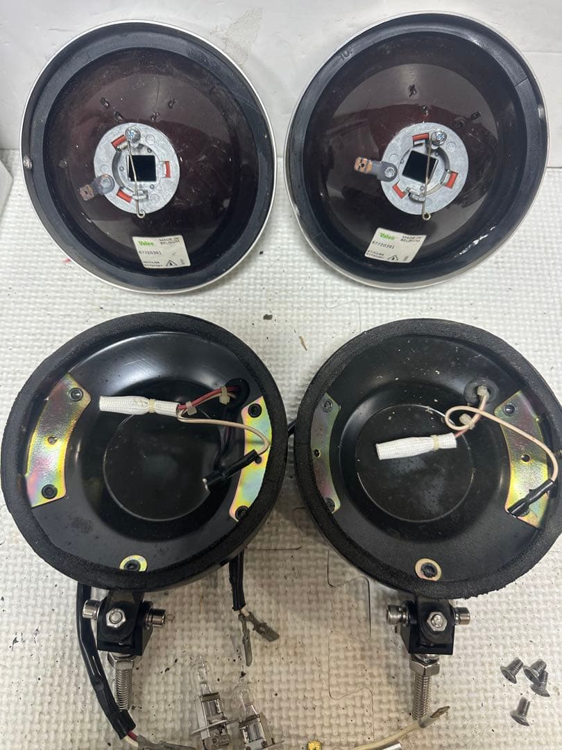 当時物デュアルカウル用CIBIEフォグランプ/ライトカバー付シビエ