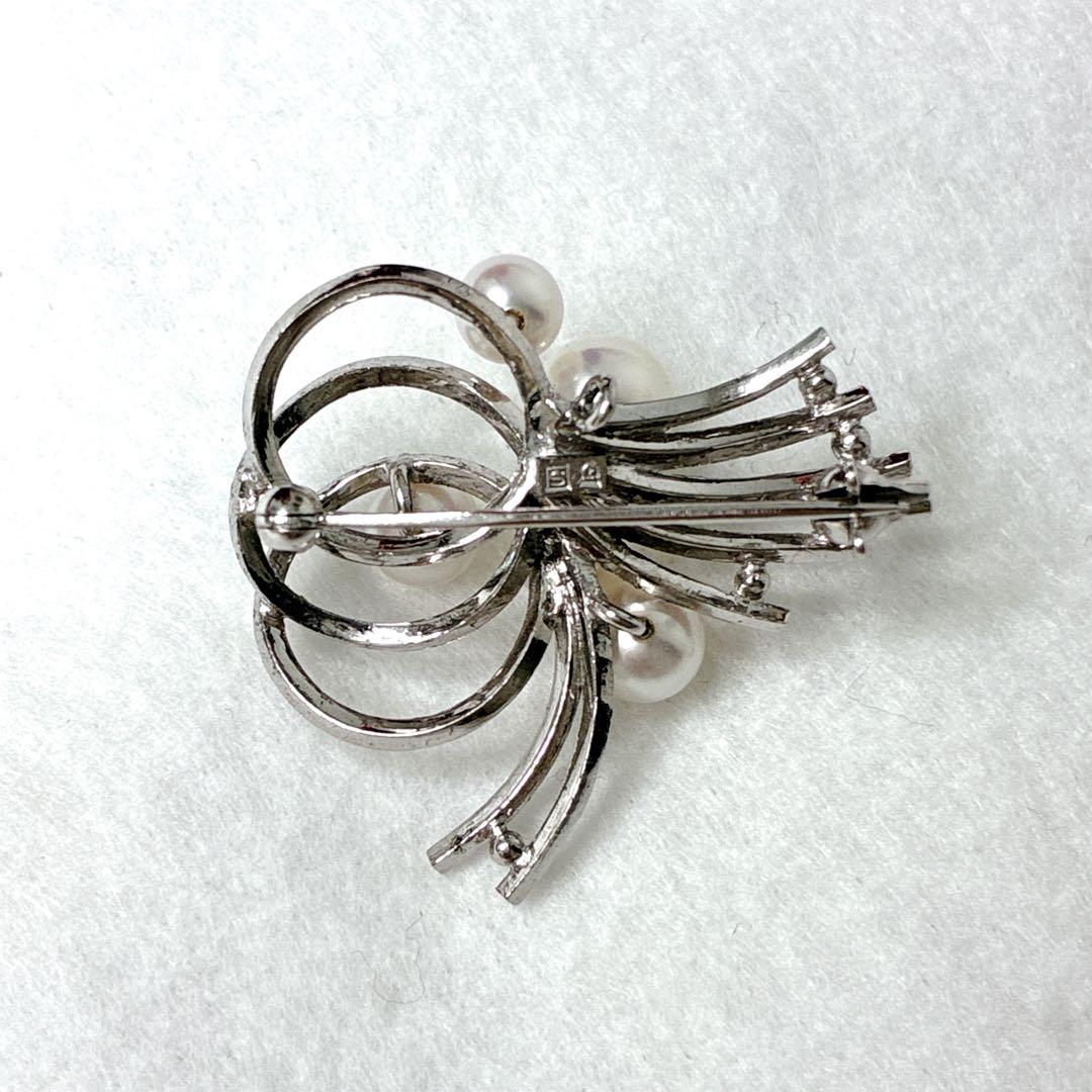 TASAKI アコヤ真珠 パール ブローチ シルバー 卒業式 入学式　上品　上質