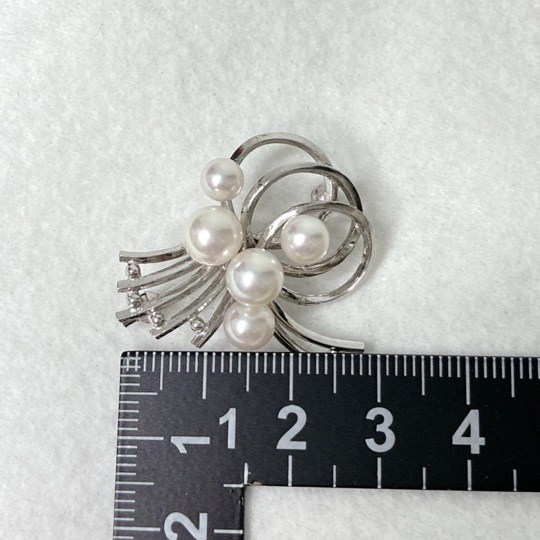 TASAKI アコヤ真珠 パール ブローチ シルバー 卒業式 入学式　上品　上質