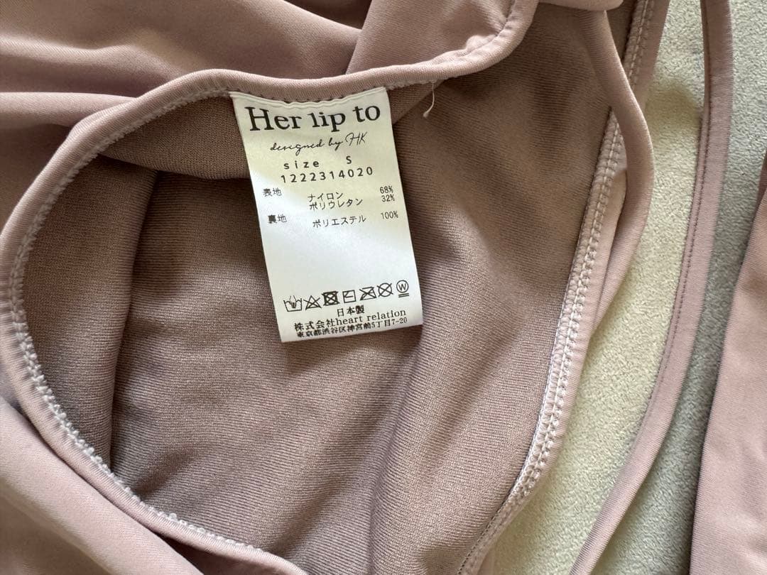 水着・ラッシュガード Her lip to Aperol Bikini set pink S