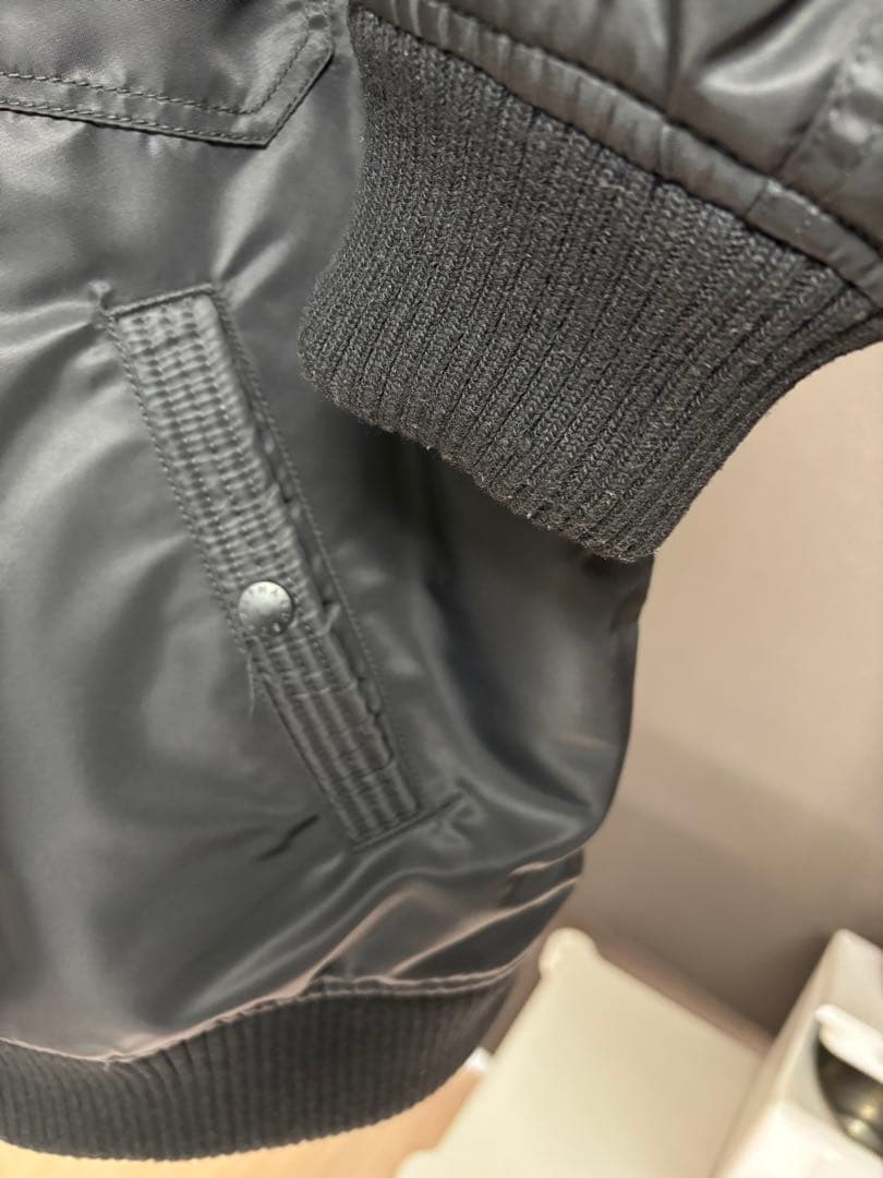 アルファインダストリーズ　フーテットリブジャケット　BLACK SIZE:3L