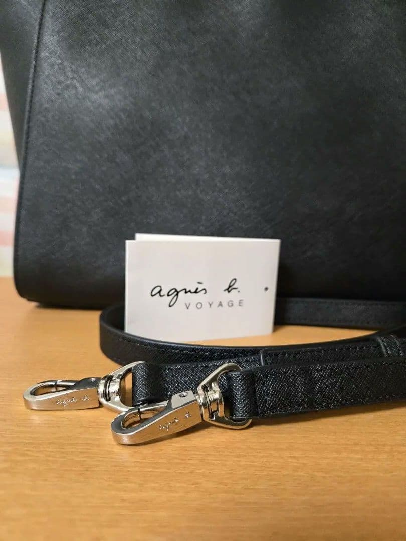 agnes b. アニエスベー　レザートートバッグ　A4クリアホルダー　ビジネス