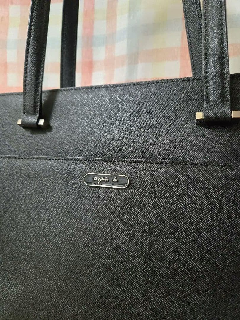 agnes b. アニエスベー　レザートートバッグ　A4クリアホルダー　ビジネス