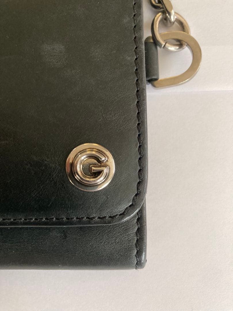 DOLCE & GABBANA ブラックレザー ウォレットチェーン