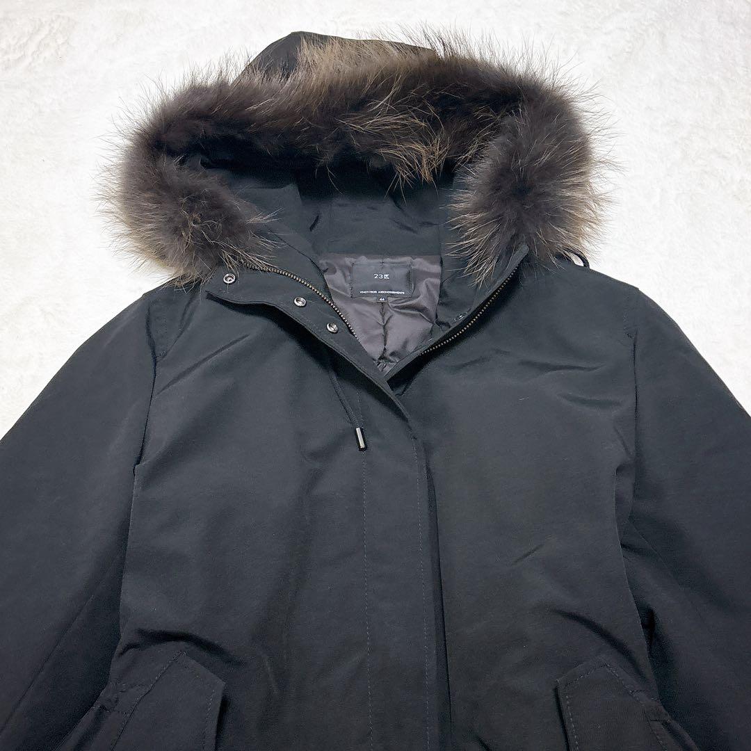 極美品✨23区　モッズダウンコート　フード　ファー　44 防寒　綿　フェザー