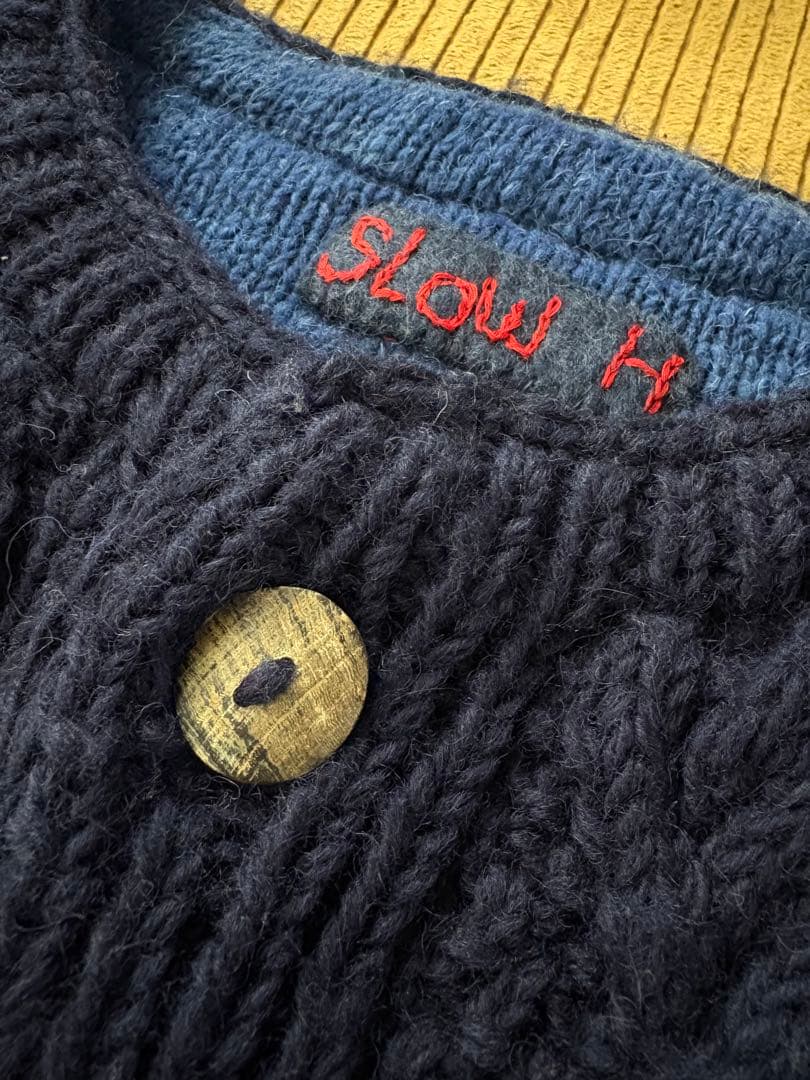 ソ*ル様 新品‼︎ Slow H スローハンズ ケーブル編み ニットベスト ネイ