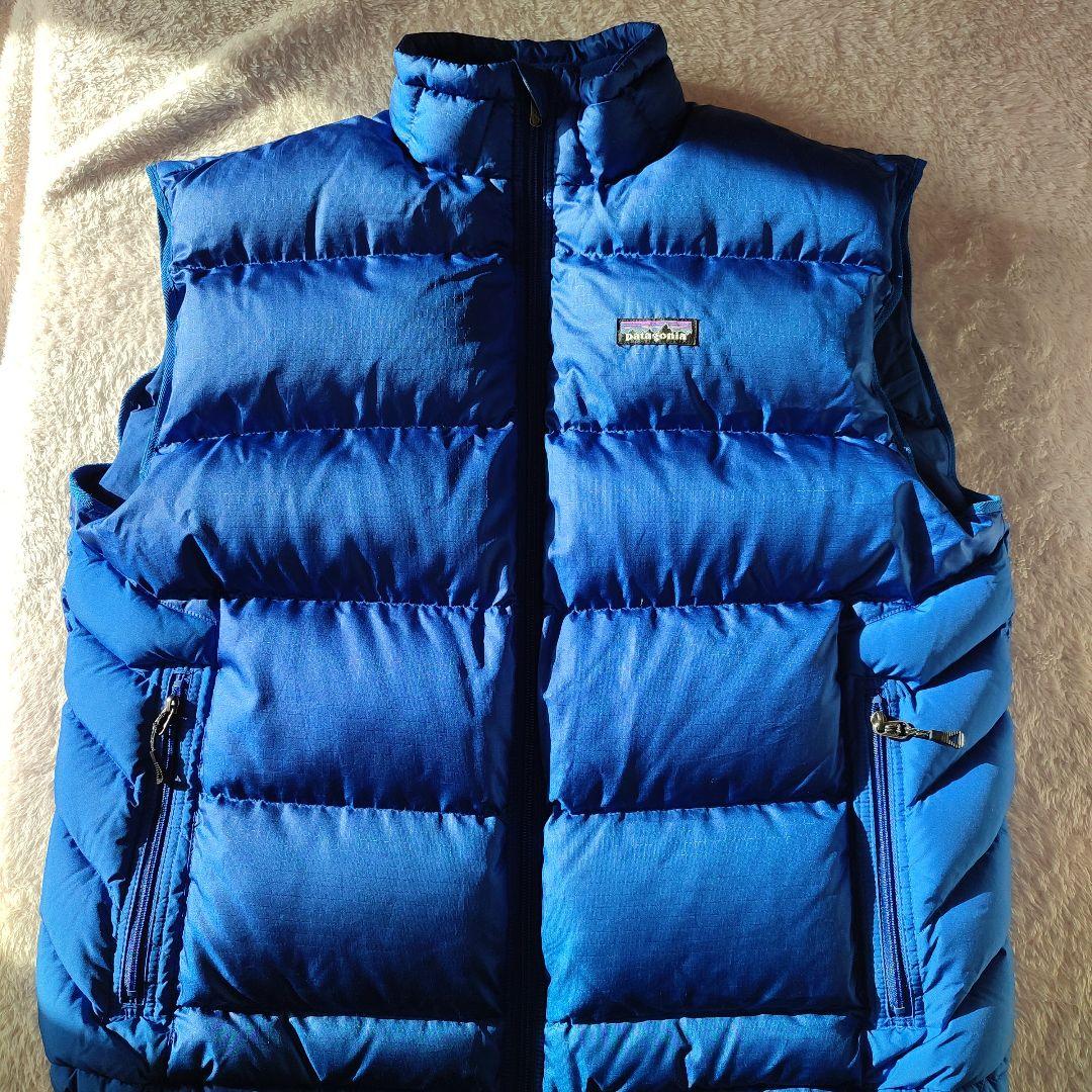 【肉厚】patagonia メンズ ダウンベスト L 青