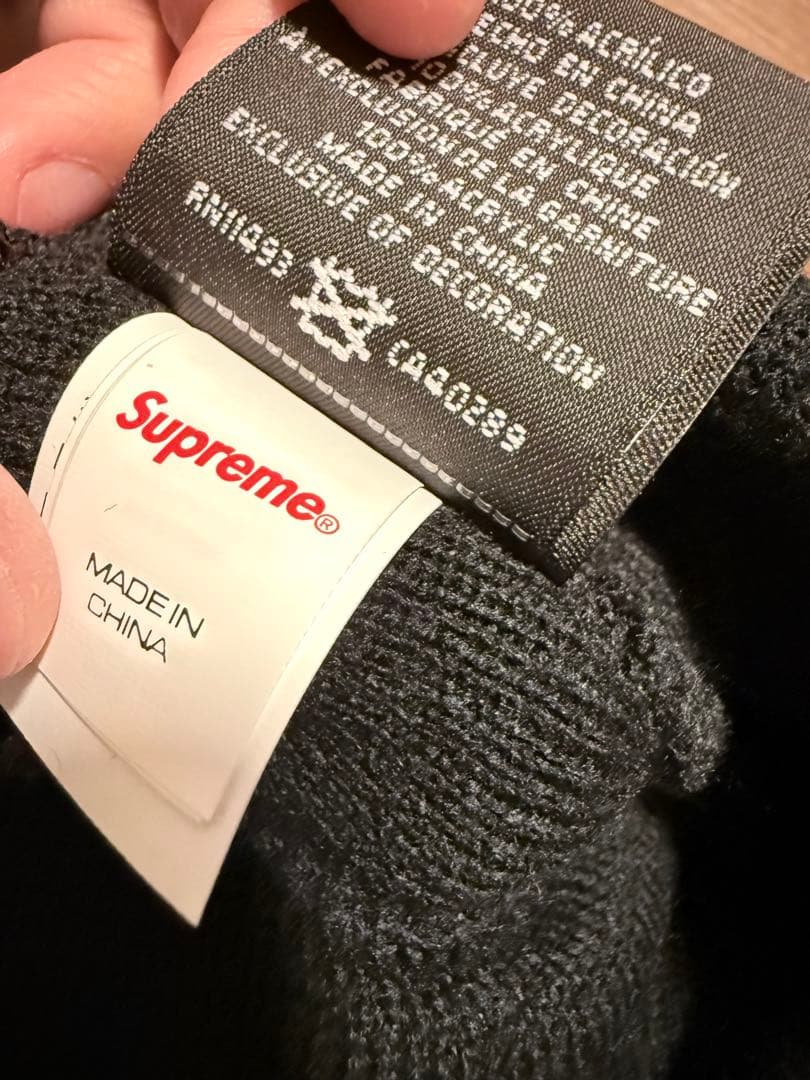 帽子 Supreme box logo beanie black