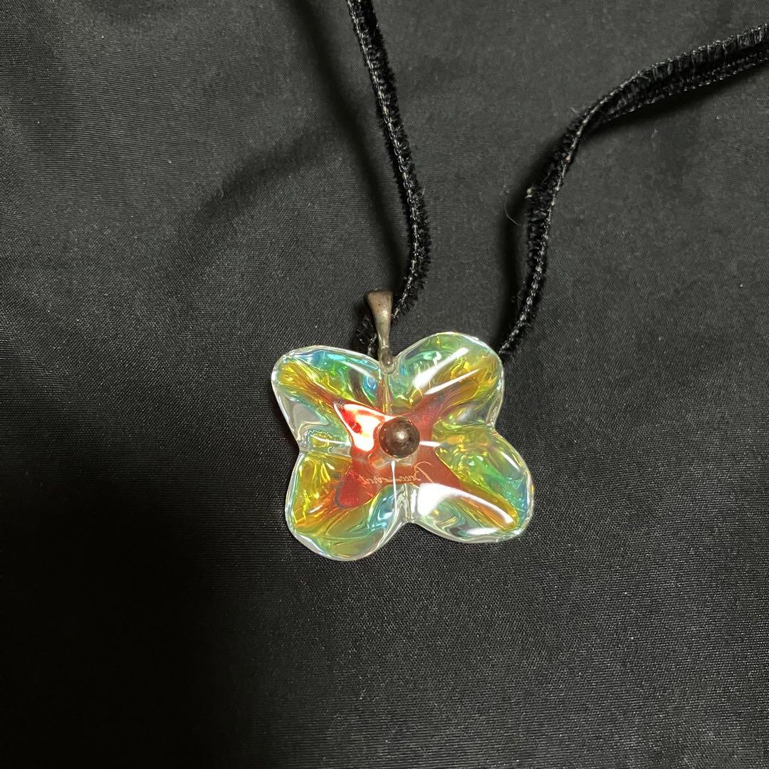 バカラ正規品クリスタル ネックレスオルテンシア フラワーペンダントチョーカー