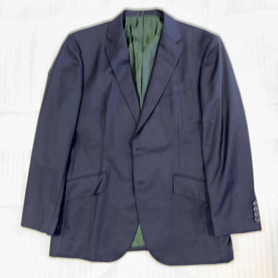 美品✨秋冬大きいサイズ 約BE6 オンワード樫山 オーダー ネイビー スーツ