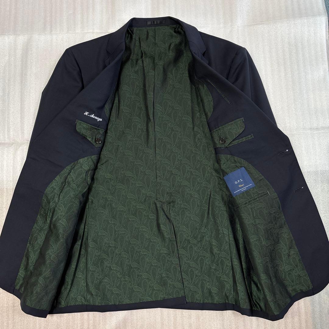 美品✨秋冬大きいサイズ 約BE6 オンワード樫山 オーダー ネイビー スーツ