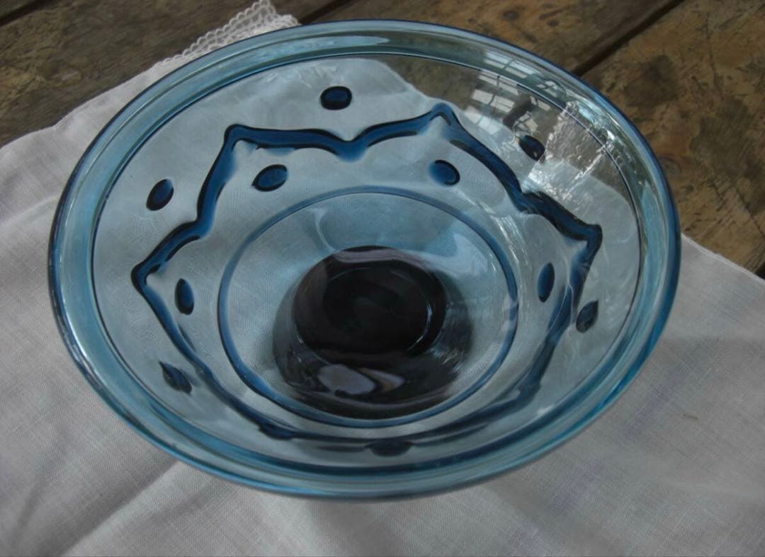 舩木倭帆さんの吹きガラス　大鉢　ボウル　ガラス器 コンポート