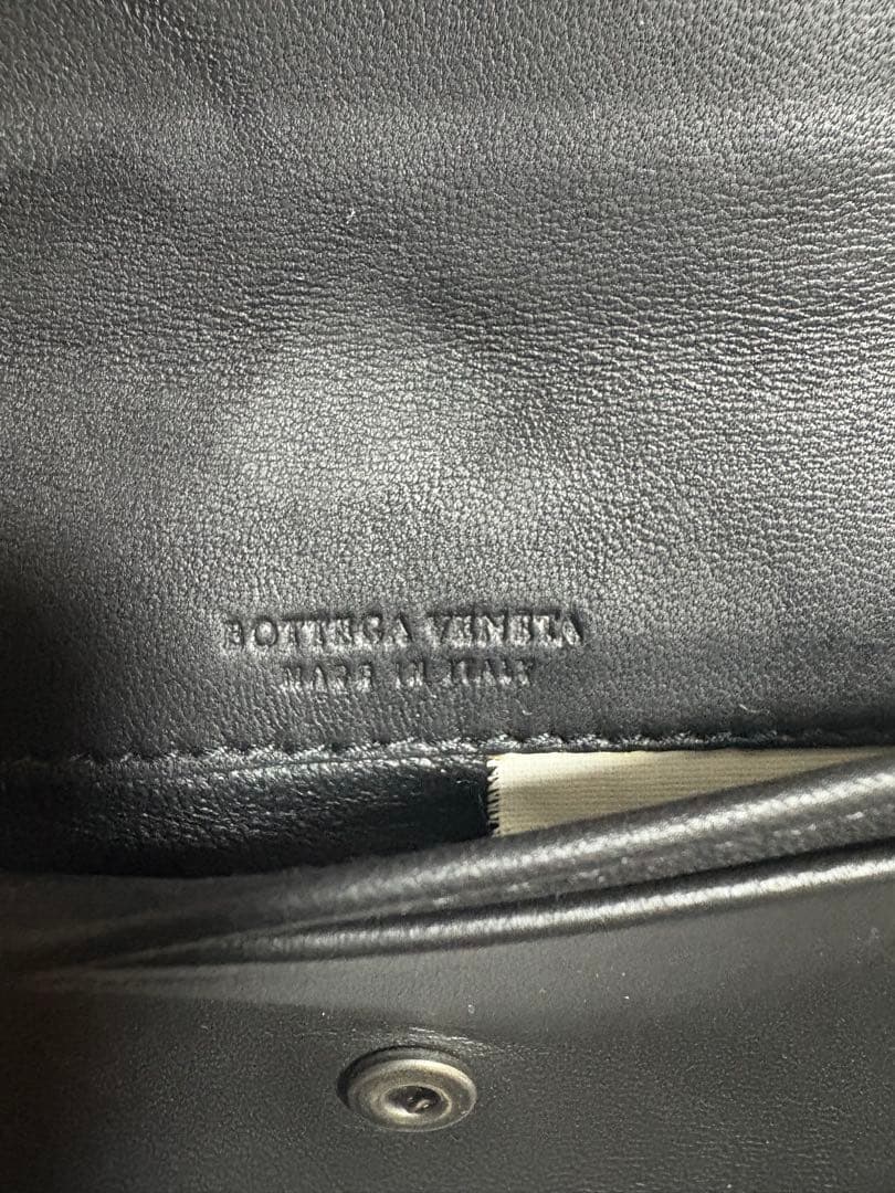 BOTTEGA VENETA ブラック レザー 名刺入れ カードケース 中古品