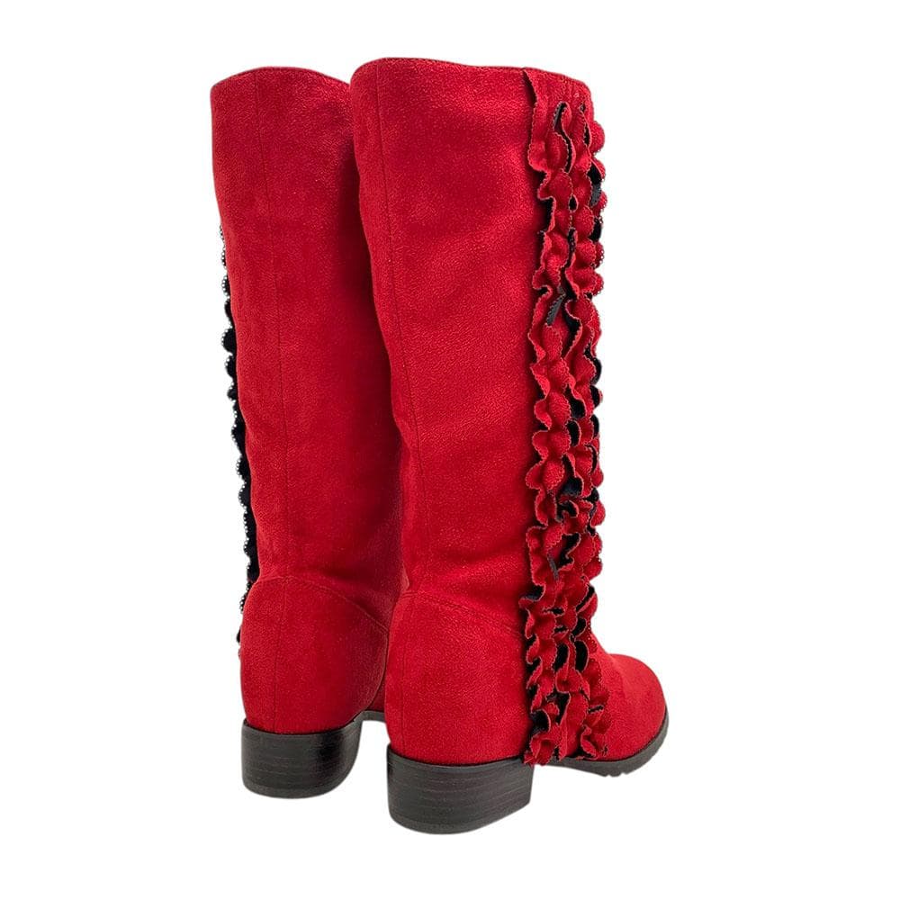 未使用 PINK HOUSE ピンクハウス ロングブーツ フリル フェイクレザー