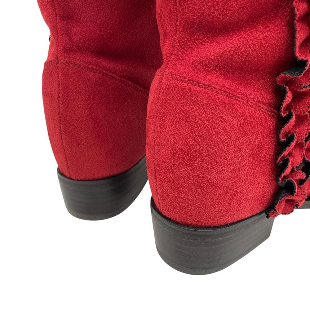 未使用 PINK HOUSE ピンクハウス ロングブーツ フリル フェイクレザー