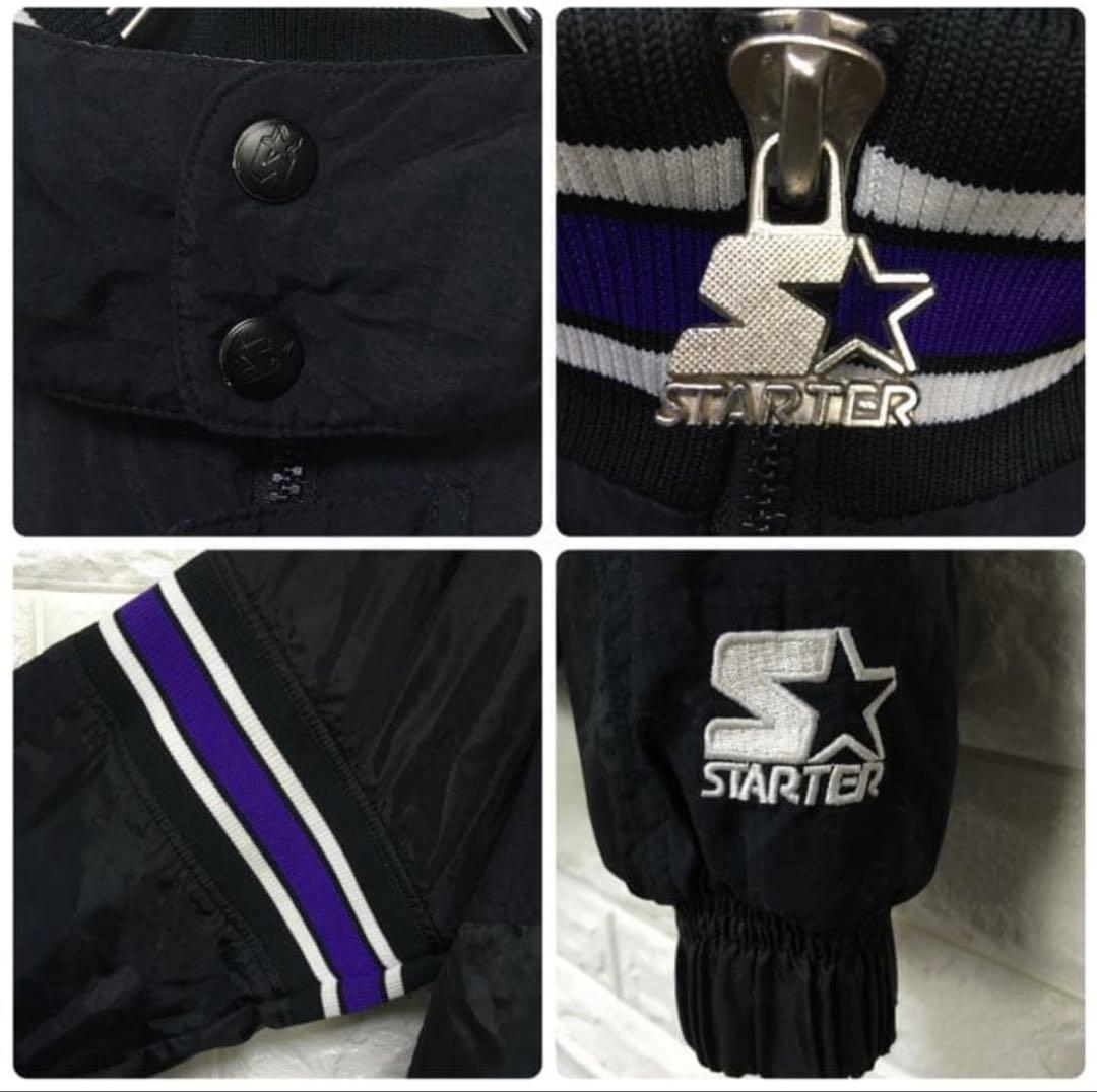 【NBA】90s レイカーズ 中綿 ハーフジップ ナイロンジャケット アノラック