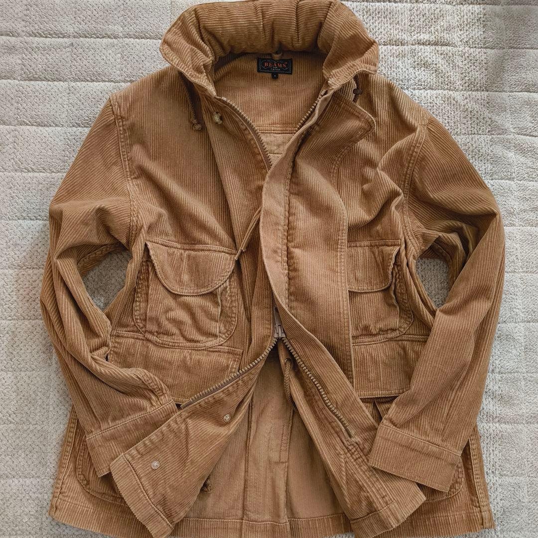 希少 BEAMS+ コーデュロイ ミリタリージャケット ベージュ S