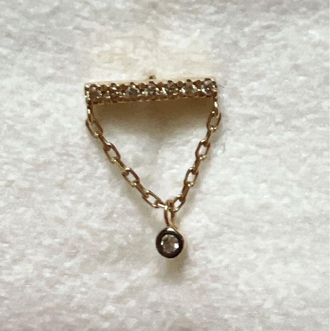 〈Hirotaka〉ダイヤモンド片耳ピアス希少デザイン