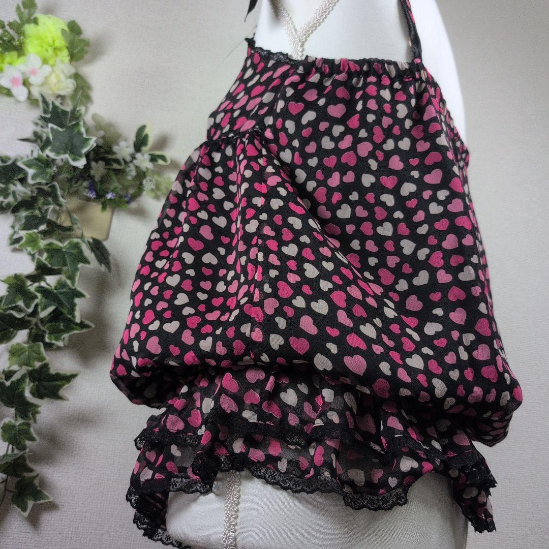 最安値♡希少 TRALALA トゥララ ハート柄リボン付きキャミソール 姫ギャル